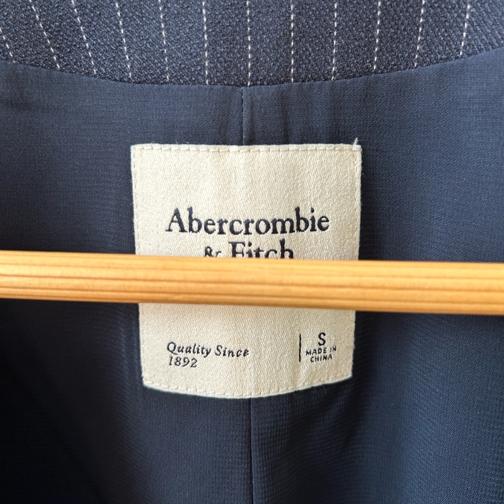 Abercrombie & Fitch Dark Blue Pinstripe Mini Dress - Picture 3 of 7